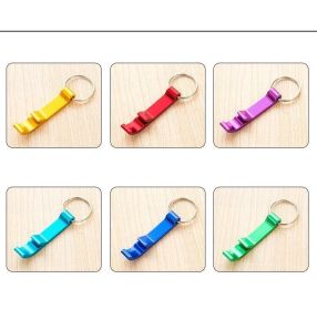 Creative Color Beer Bottle Opener Universal Key Ring (Color: green)